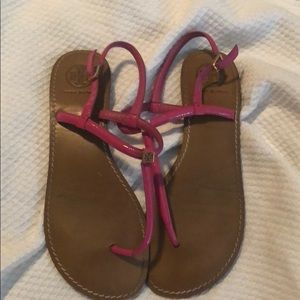 Size 9.5 Hot Pink Tory Burch Gladiator Sandals